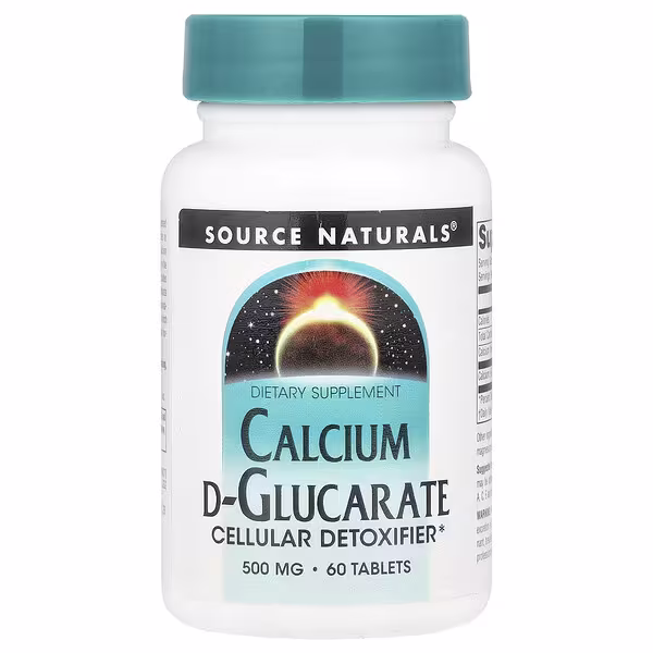 Source Naturals, Calcium D-Glucarate, 500 mg , 60 Tablets