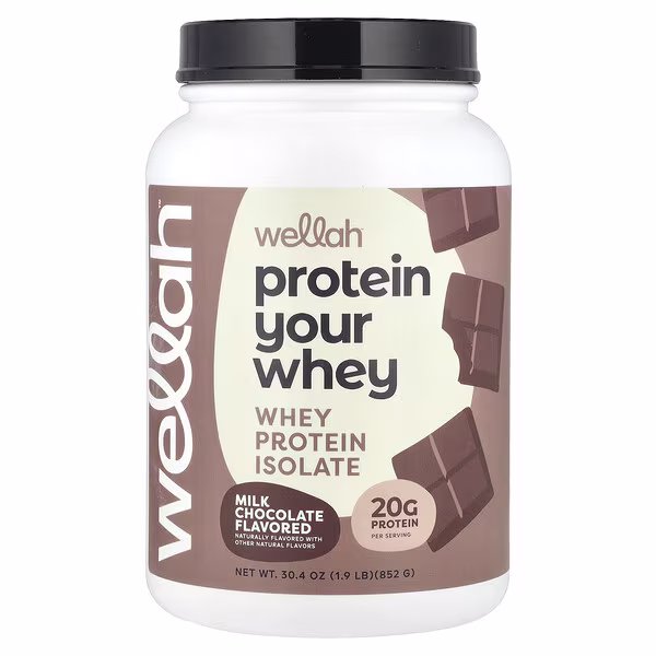Wellah, Protein Your Whey, Whey Protein Isolate, Milk Chocolate, 1.9 lb (852 g)