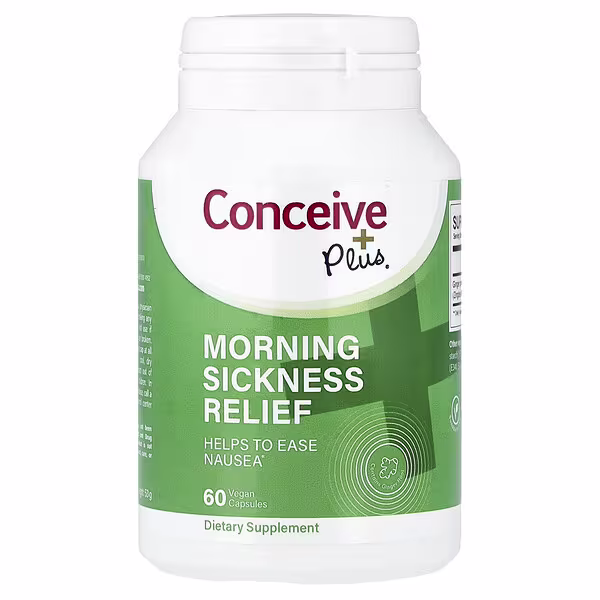 Conceive Plus, Morning Sickness Relief, 60 Vegan Capsules (500 mg per Capsule)
