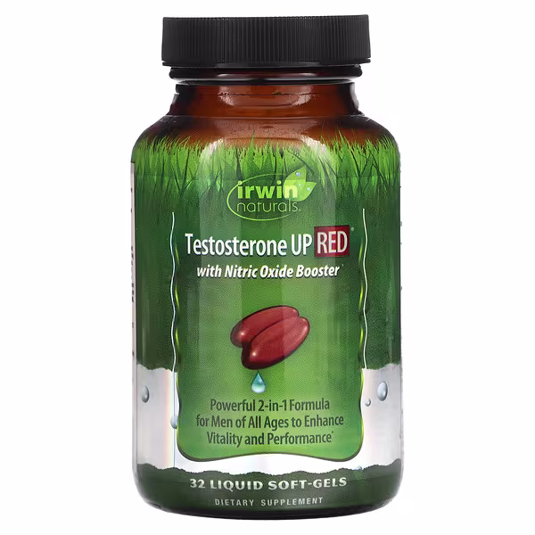 Irwin Naturals, Testosterone UP Red with Nitric Oxide Booster, 32 Liquid Soft-Gels