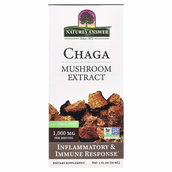 Nature's Answer, Chaga, Mushroom Extract, Alcohol Free, 1 fl oz (30 ml)
