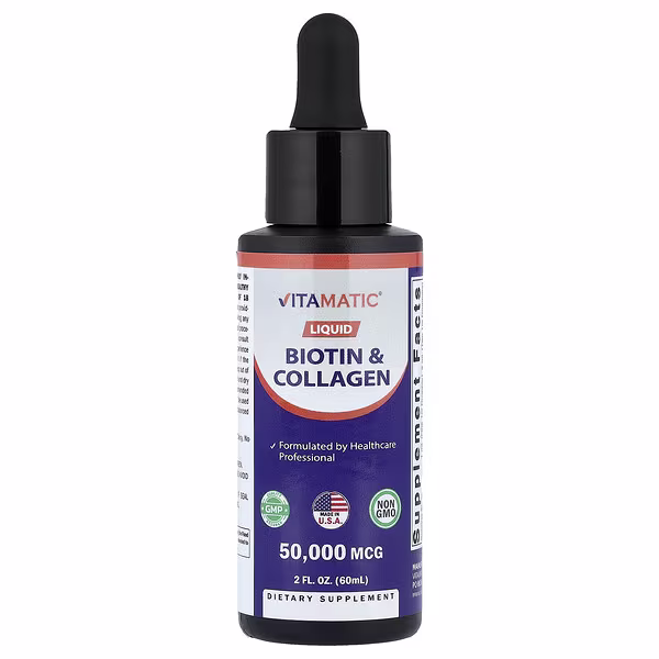 Vitamatic, Liquid Biotin & Collagen, 2 fl oz (60 ml)