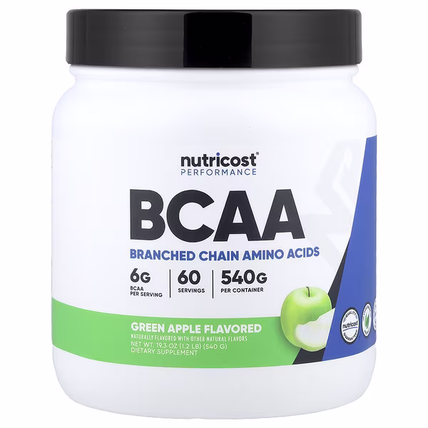 Nutricost, Performance, BCAA, Green Apple , 1.2 lb (540 g)
