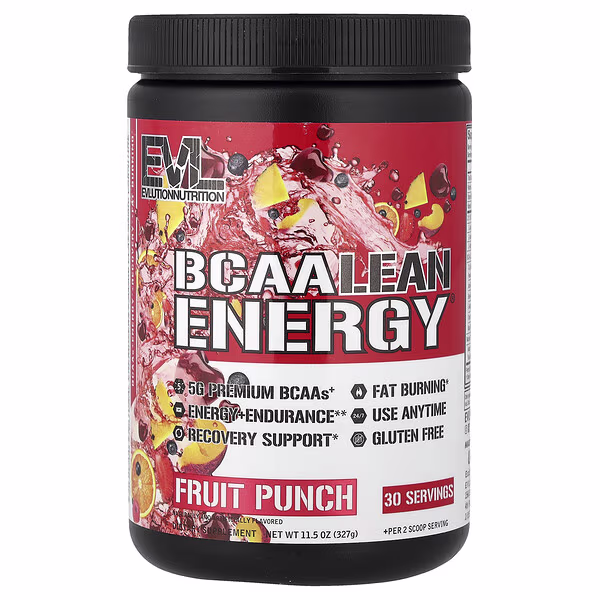 EVLution Nutrition, BCAA Lean Energy®, Fruit Punch, 11.5 oz (327 g)