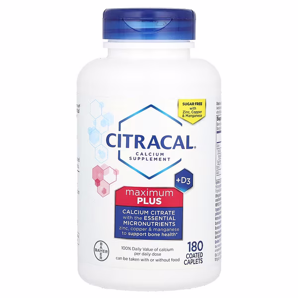 Citracal, Maximum Plus +D3, 180 Coated Caplets