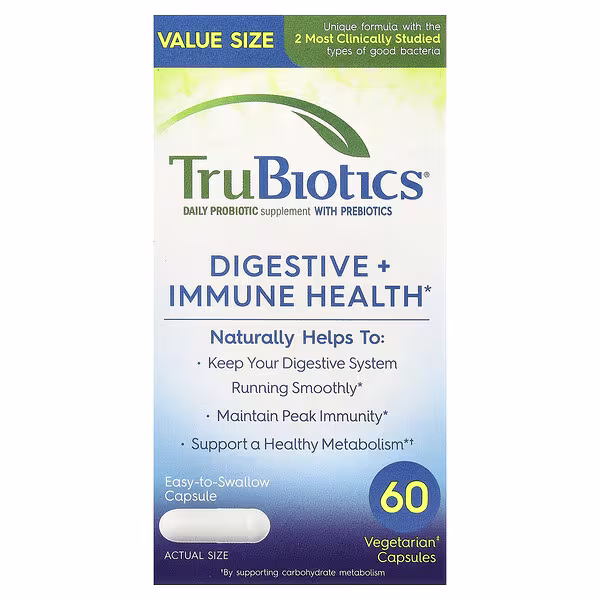 TruBiotics, Digestive + Immune Health, 60 Vegetarian Capsules