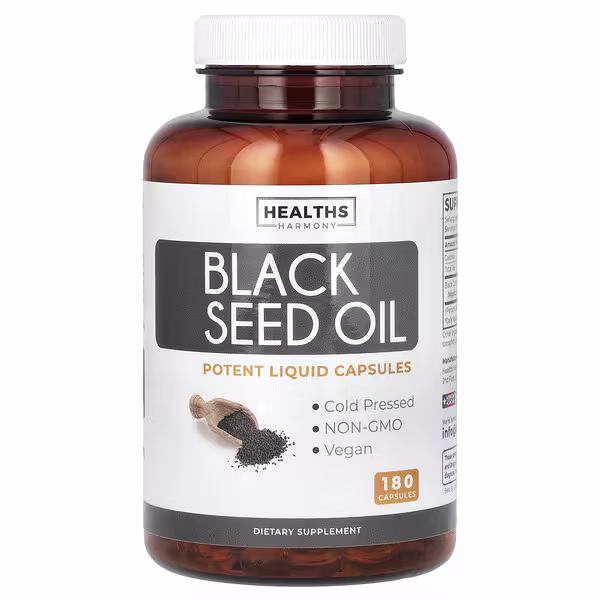 Healths Harmony, Black Seed Oil, 180 Capsules (500 mg per Capsule)