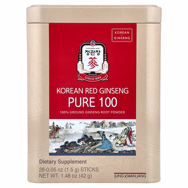 JungKwanJang, Korean Red Ginseng, Pure 100, 28 Sticks, 0.05 oz (1.5 g) Each