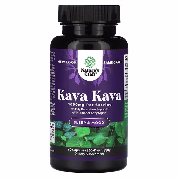 Nature's Craft, Kava Kava, 60 Capsules (500 mg per Capsule)
