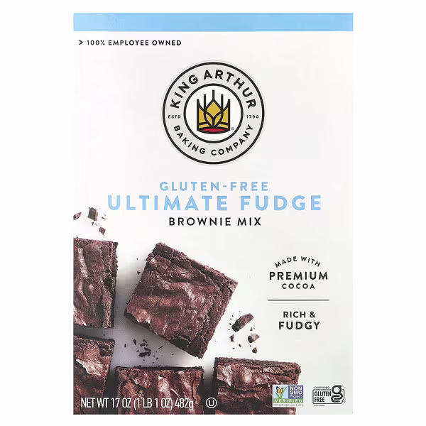 King Arthur Baking Company, Gluten Free Ultimate Fudge Brownie Mix, 17 oz (482 g)