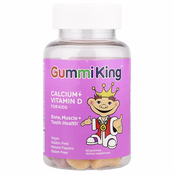 GummiKing, Calcium + Vitamin D for Kids, 60 Gummies