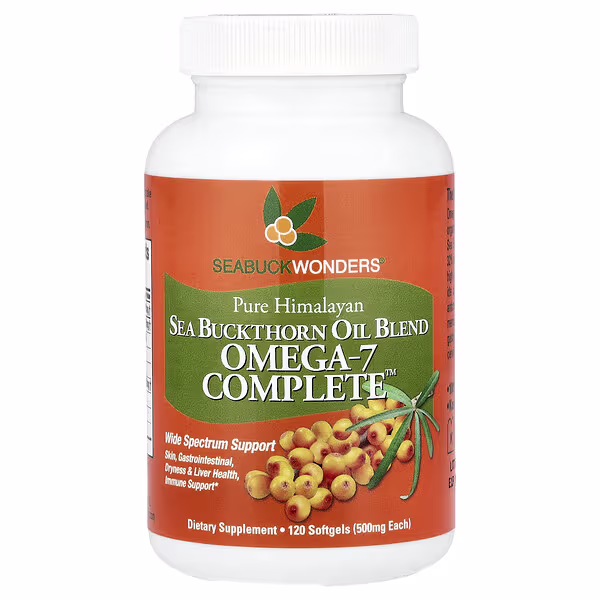 SeaBuckWonders, Pure Himalayan Sea Buckthorn Oil Blend, Omega-7 Complete™, 120 Softgels (500 mg per Softgel)