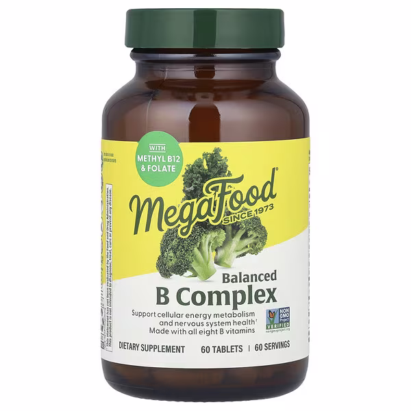 MegaFood, Balanced B Complex, 60 Tablets