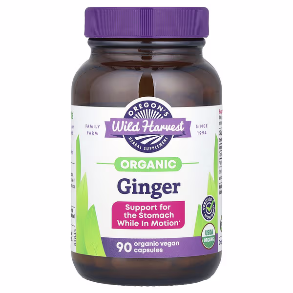 Oregon's Wild Harvest, Organic Ginger, 90 Vegan Capsules (500 mg per Capsule)
