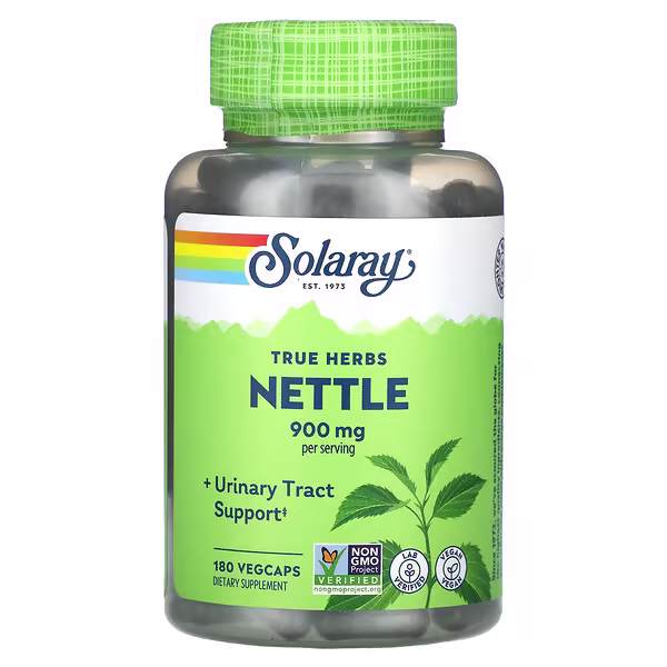 Solaray, True Herbs, Nettle, 180 VegCaps (450 mg per Capsule)