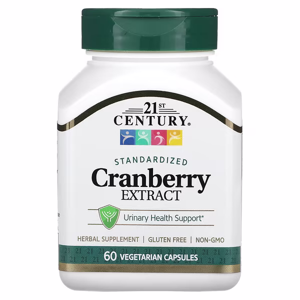 21st Century, Cranberry Extract, Standardized, 60 Vegetarian Capsules