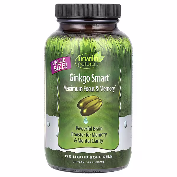 Irwin Naturals, Ginkgo Smart®, Maximum Focus & Memory, 120 Liquid Soft-Gels