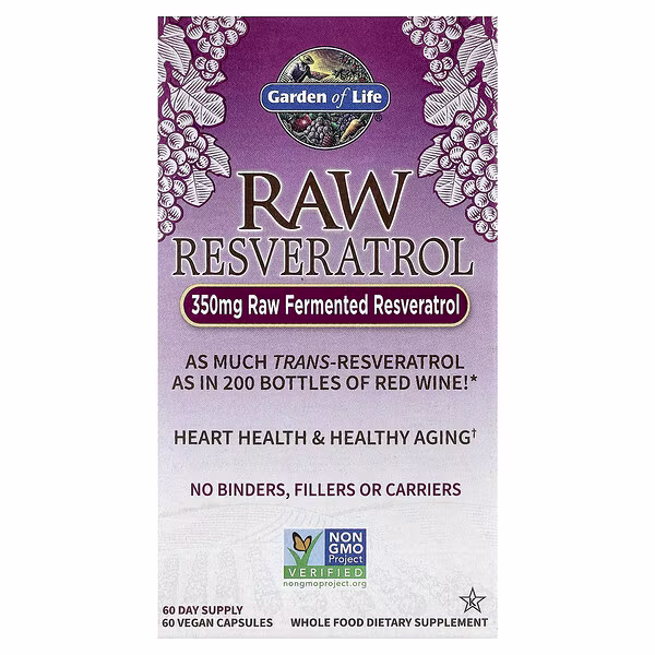 Garden of Life, RAW Resveratrol, 60 Vegan Capsules