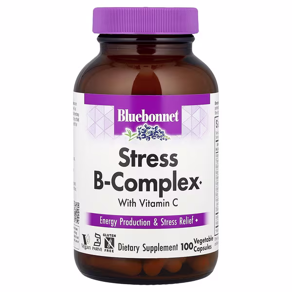 Bluebonnet Nutrition, Stress B-Complex, 100 Vegetable Capsules