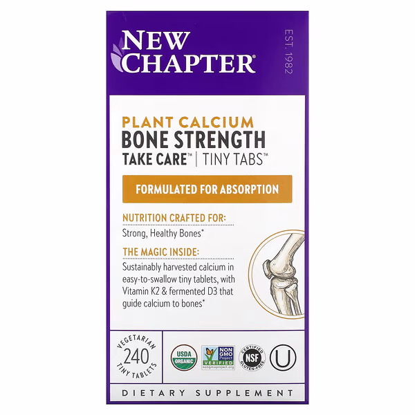 New Chapter, Plant Calcium, Bone Strength, Take Care, 240 Vegetarian Tiny Tablets