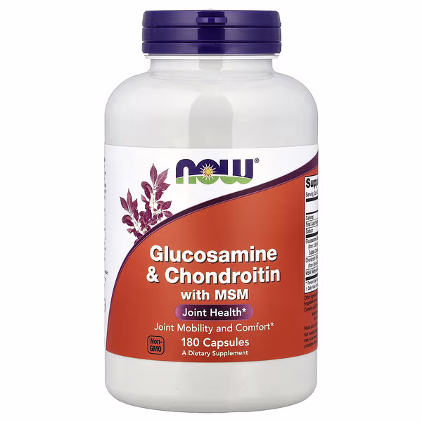 NOW Foods, Glucosamine & Chondroitin with MSM, 180 Capsules