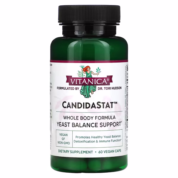 Vitanica, CandidaStat, Yeast Balance Support, 60 Vegan Caps