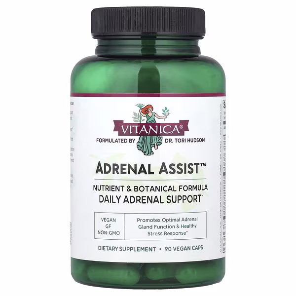 Vitanica, Adrenal Assist™, Daily Adrenal Support, 90 Vegan Caps