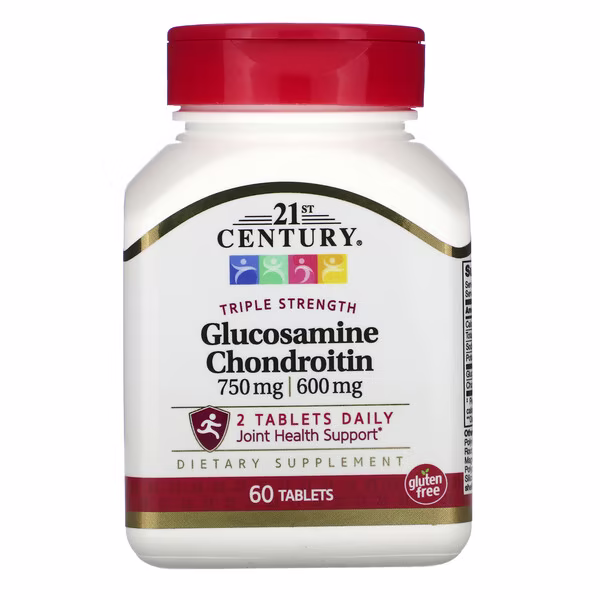 21st Century, Triple Strength Glucosamine / Chondroitin, 60 Tablets