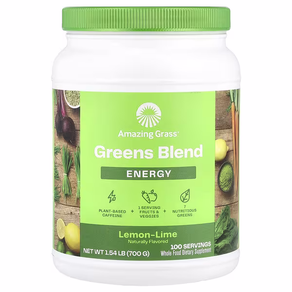 Amazing Grass, Greens Blend, Energy, Lemon-Lime, 1.54 lb (700 g)