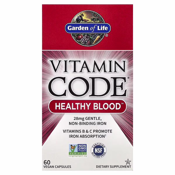 Garden of Life, Vitamin Code®, Healthy Blood™, 60 Vegan Capsules