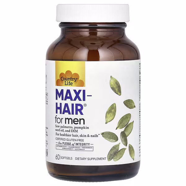 Country Life, Maxi-Hair for Men, 60 Softgels