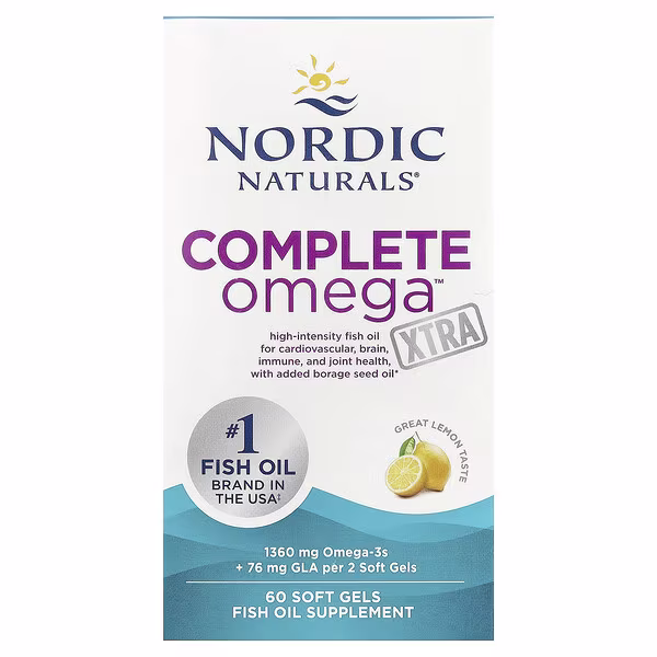 Nordic Naturals, Complete Omega Xtra, Lemon, 60 Soft Gels (680 mg per Soft Gel)