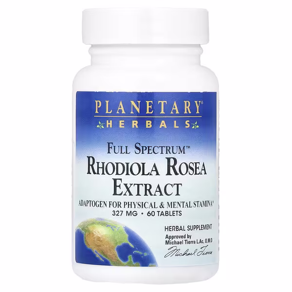 Planetary Herbals, Full Spectrum™ Rhodiola Rosea Extract, 60 Tablets (327 mg Per Tablet)