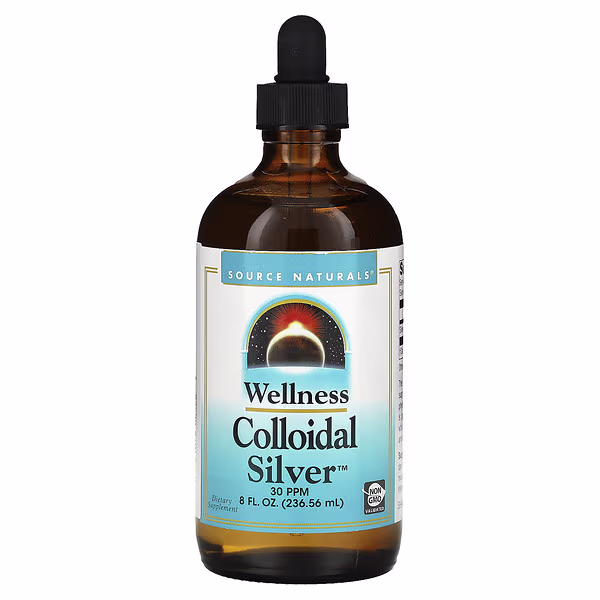 Source Naturals, Wellness, Colloidal Silver, 30 PPM, 8 fl oz (236.56 ml)