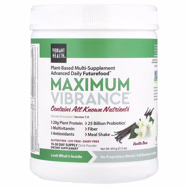 Vibrant Health, Maximum Vibrance®, Version 7.0, Vanilla Bean, 21.5 oz (610 g)