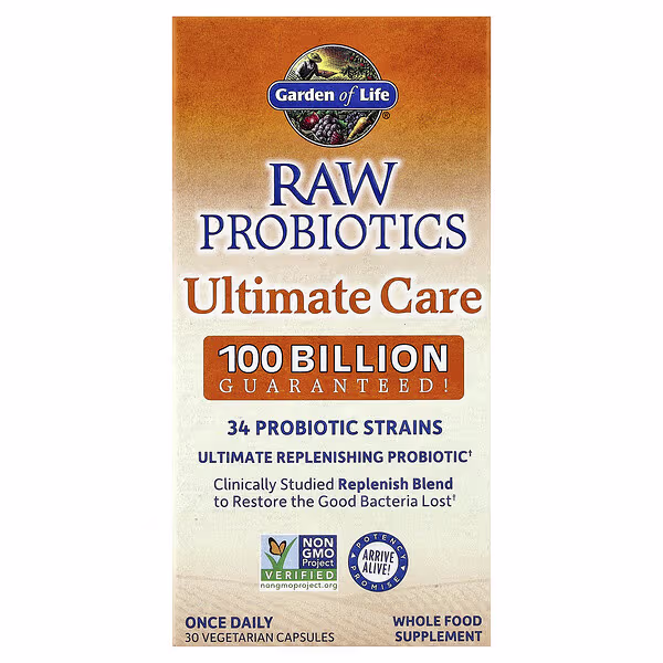 Garden of Life, RAW Probiotics, Ultimate Care, 30 Vegetarian Capsules