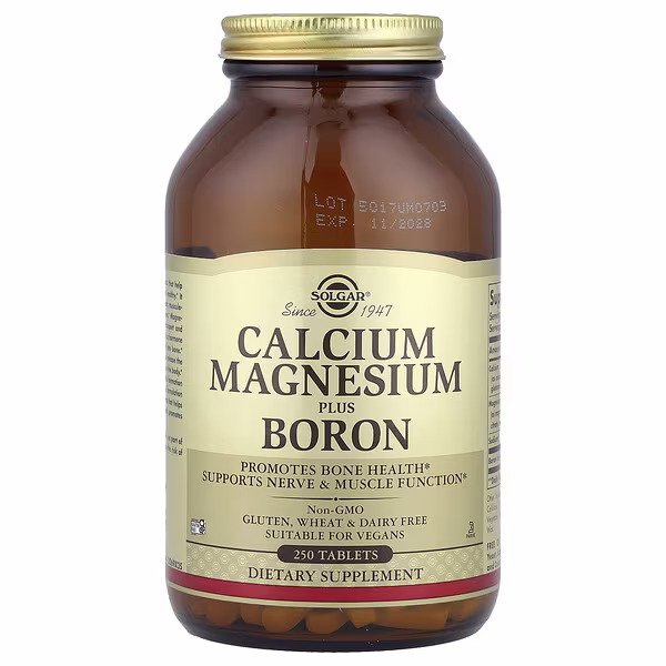Solgar, Calcium Magnesium Plus Boron, 250 Tablets