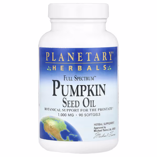 Planetary Herbals, Full Spectrum™ Pumpkin Seed Oil, 1,000 mg, 90 Softgels
