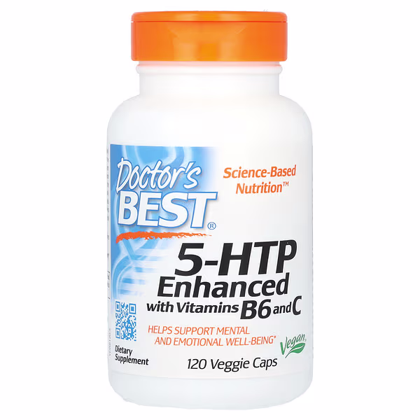 Doctor's Best, 5-HTP, Enhanced with Vitamins B6 & C, 120 Veggie Caps