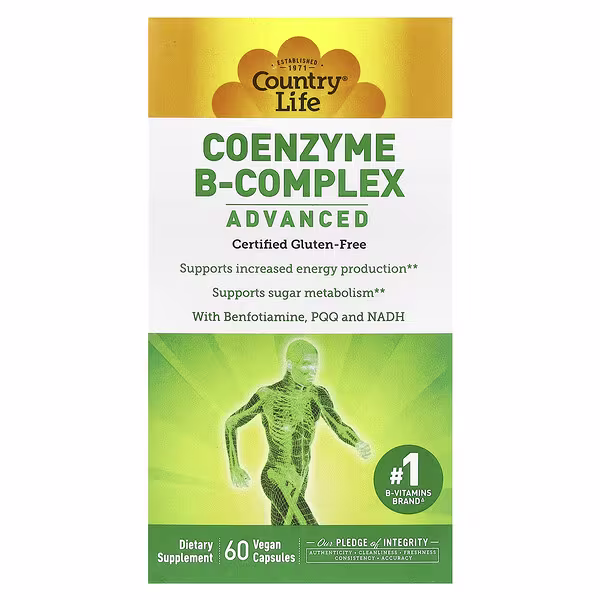 Country Life, Coenzyme B-Complex, Advanced, 60 Vegan Capsules