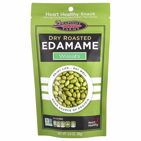 Seapoint Farms, Dry Roasted Edamame, Wasabi, 3.5 oz (99 g)