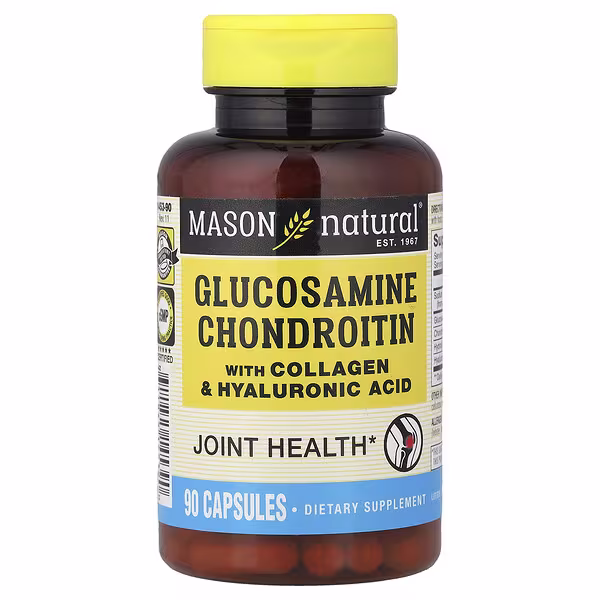 Mason Natural, Glucosamine Chondroitin with Collagen & Hyaluronic Acid, 90 Capsules