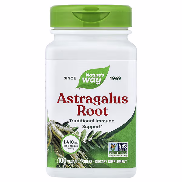 Nature's Way, Astragalus Root, 100 Vegan Capsules (470 mg per Capsule)