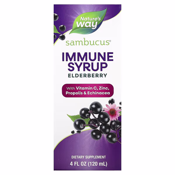 Nature's Way, Sambucus, Immune Syrup, Elderberry, 4 fl oz (120 ml)