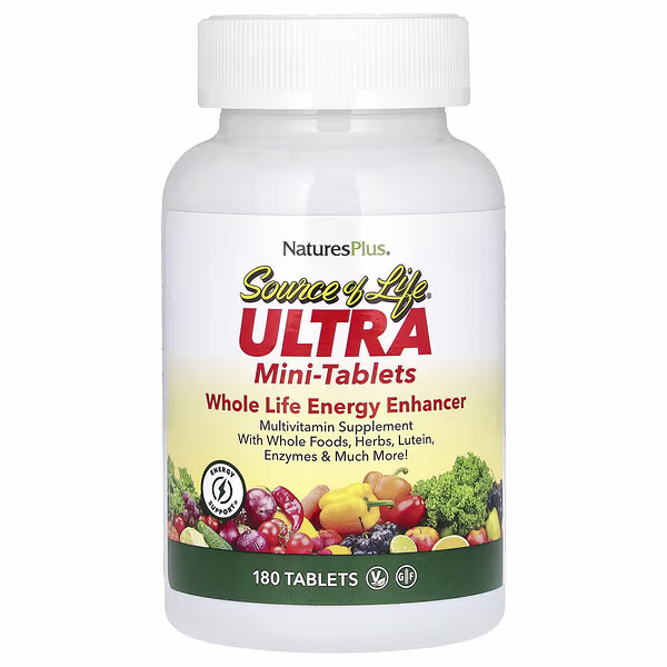 NaturesPlus, Source of Life, Ultra Mini-Tablets, Whole Life Energy Enhancer, 180 Tablets