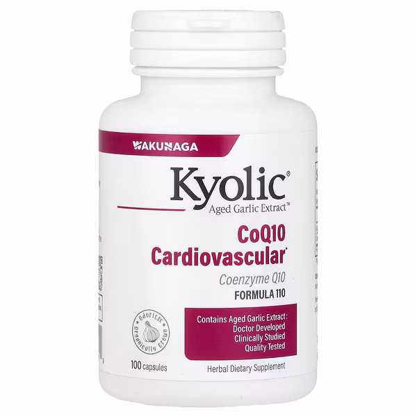 Kyolic, Aged Garlic Extract, CoQ10, Cardiocascular, 100 Capsules
