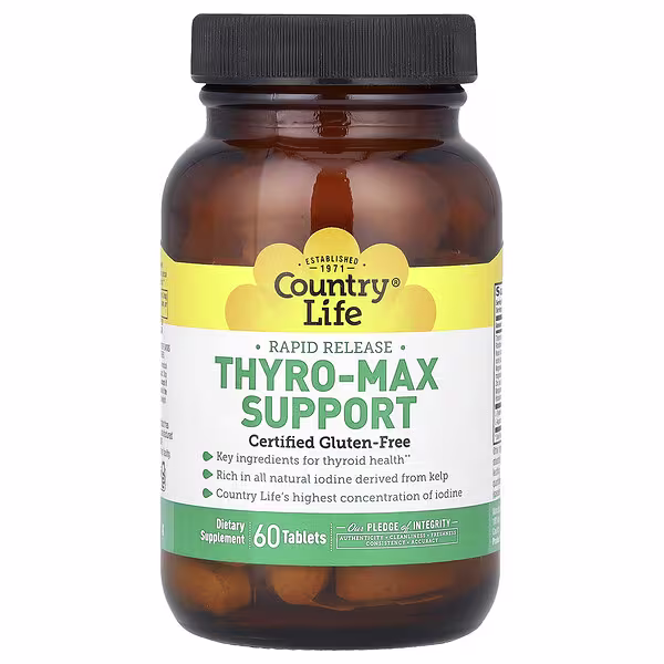 Country Life, Rapid Release Thyro-Max Support, 60 Tablets