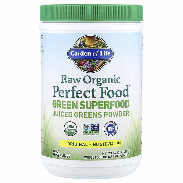 Garden of Life, Raw Organic Perfect Food®, Green Superfood, Juiced Greens Powder, Original, 14.6 oz (414 g)