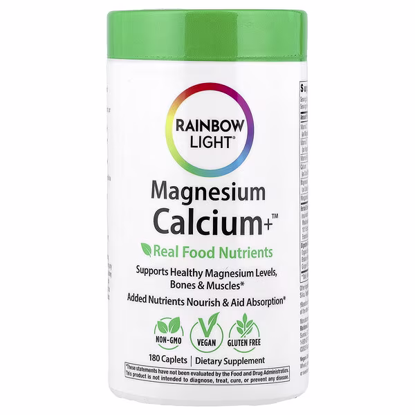 Rainbow Light, Magnesium Calcium+™, 180 Caplets