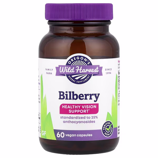 Oregon's Wild Harvest, Bilberry, 60 Vegan Capsules